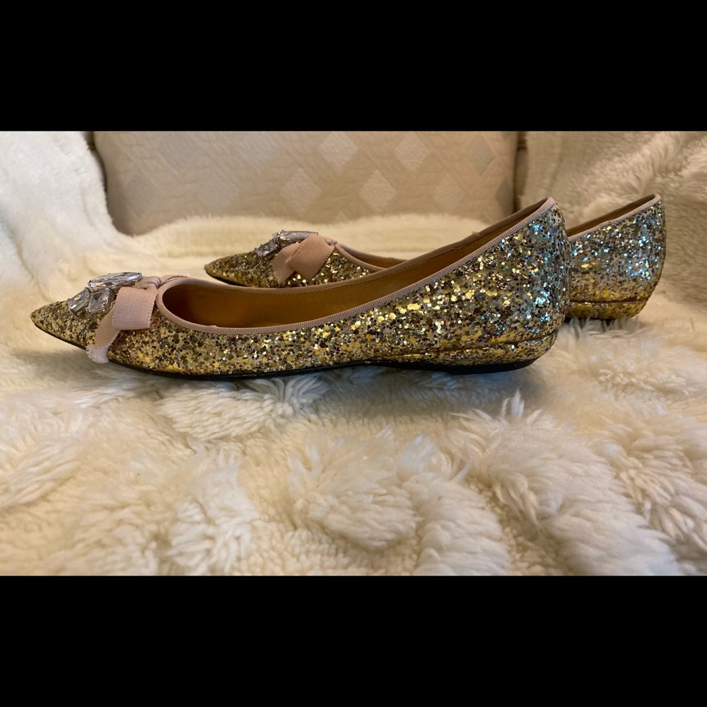 🌸 DONATED/ DONATED GLITTER FLAT SHOES - Picture 2 of 8